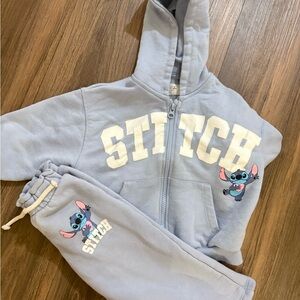 Zara Kids Blue Stitch Matching Set